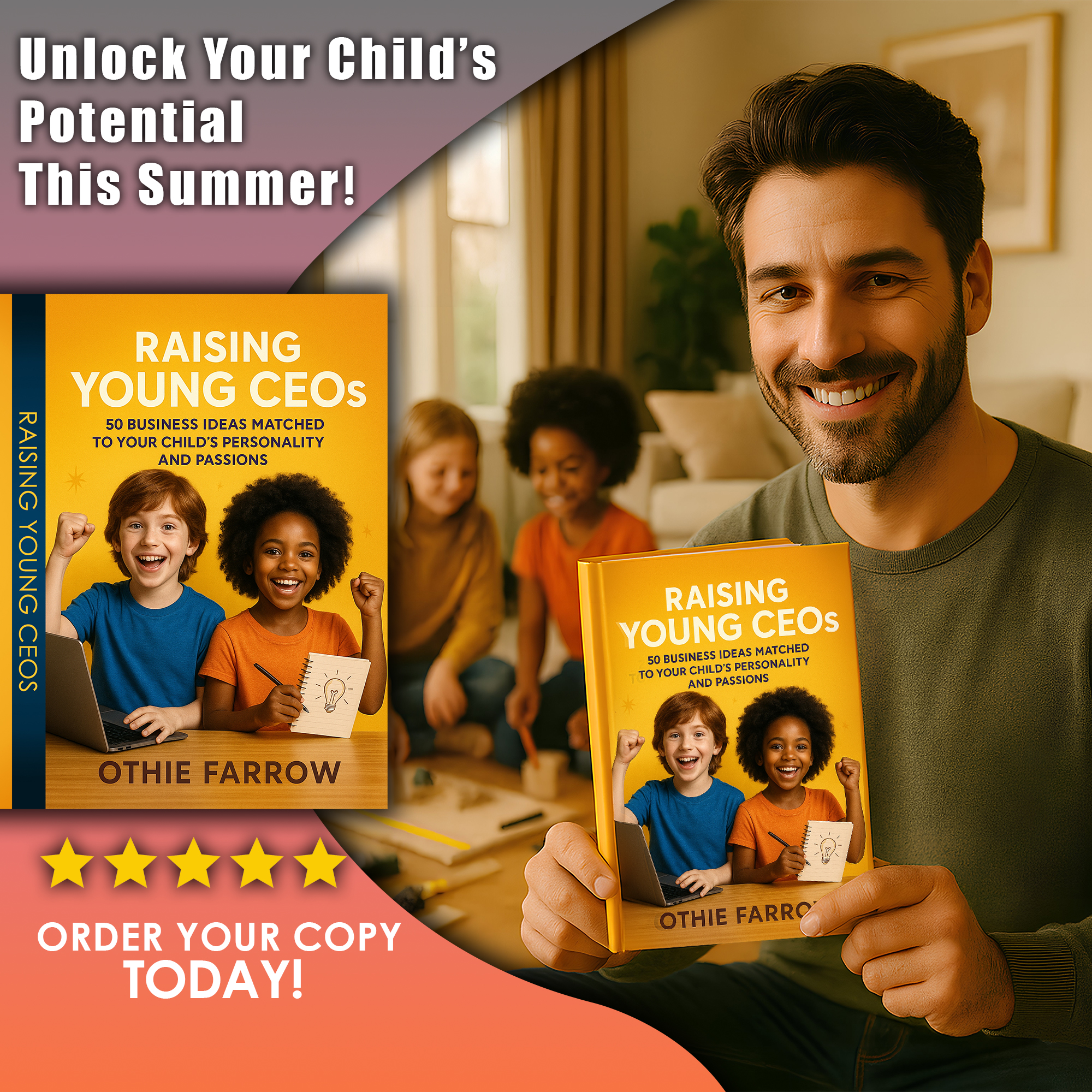 Families exploring the Raising Young CEOs book together